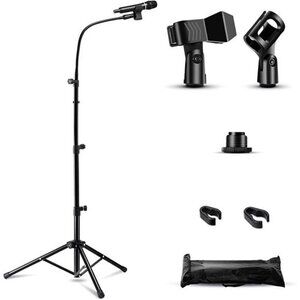 Stylish Metal Mic Stand - Adjustable Height & 360 Boom Arm